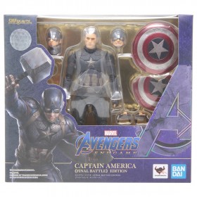 Bandai S.H.Figuarts Avengers Endgame Captain America Final Battle Edition Figure (navy)