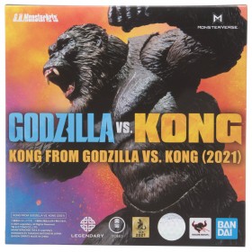 Bandai S.H. Monsterarts Godzilla Vs. Kong 2021 Movie King Kong Figure (black)