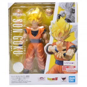 Bandai S.H.Figuarts Dragon Ball Z Super Saiyan Full Power Son Goku Figure (orange)