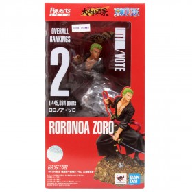 Bandai Figuarts Zero One Piece Roronoa Zoro WT100 Commemorative Eiichiro Oda Illustration Daikaizoku Hyakkei Figure (black)
