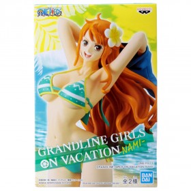 Banpresto One Piece Grandline Girls On Vacation Nami Ver. A Figure (blue)
