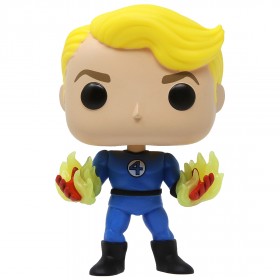 Funko POP Marvel Fantastic Four Human Torch Suited GID (blue / glow in dark)