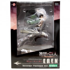 Kotobukiya ARTFX J Attack On Titan Eren Yeager Renewal Package Ver. Figure (brown)