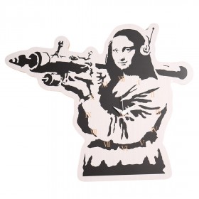 Medicom x Karimoku x SYNC Brandalism Mona Launcher 2nd Wall Clock (white)