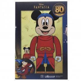 Medicom Disney Fantasia Mickey Mouse 100% 400% Bearbrick Figure Set (red)