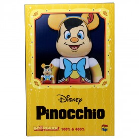 Medicom Disney Pinocchio 100% 400% Bearbrick Figure Set (yellow)