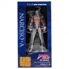 Medicos Super Action Statue JoJo's Bizarre Adventure Part 6 Stone Ocean Narciso Anasui Chozokado Figure (blue)