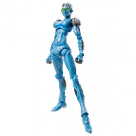 Medicos Super Action Statue JoJo's Bizarre Adventure Part 6 Stone Ocean SF Stone Free Chozokado Figure (blue)