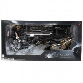 Square Enix Final Fantasy VII Advent Children Play Arts Kai Cloud Strife And Fenrir Figure (black)
