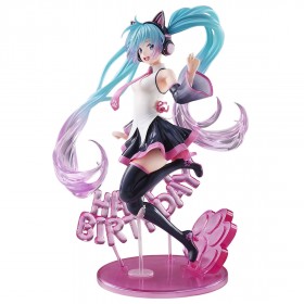 Taito Hatsune Miku Birthday 2021 Happy Cat Ver AMP Prize Figure (pink)