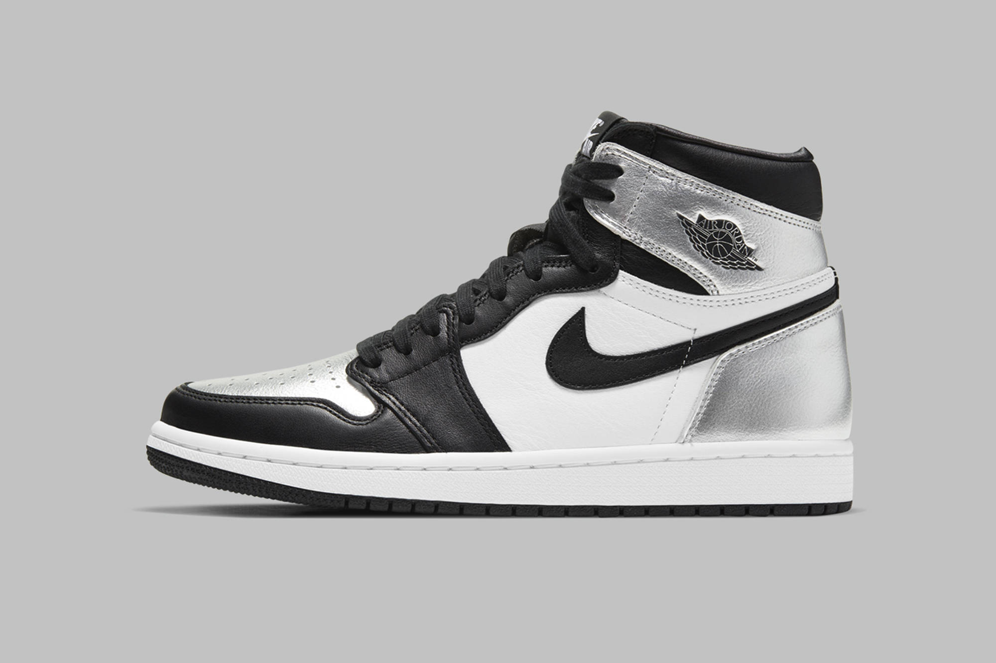 silver toe women's jordan 1